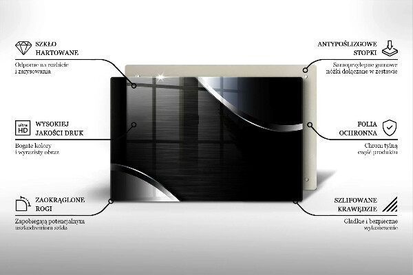 Osłona na płytę indukcyjną Metalowa abstrakcja