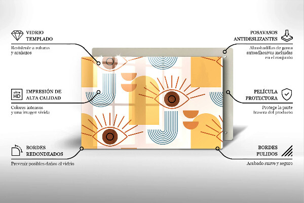 Osłona na płytę indukcyjną Boho wzór oczy