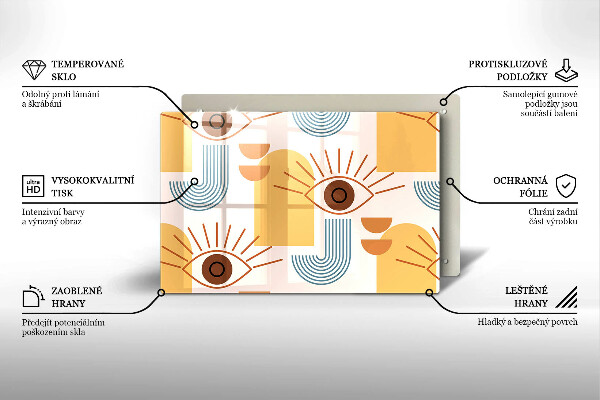 Osłona na płytę indukcyjną Boho wzór oczy