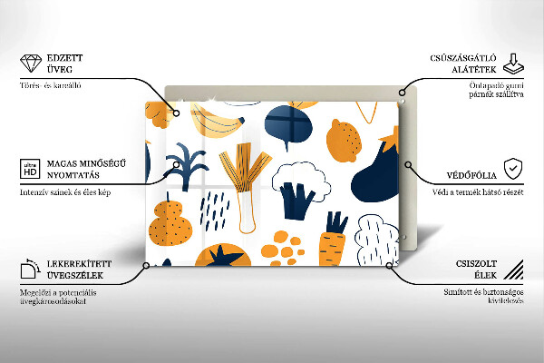 Osłona na płytę indukcyjną Ilustracja jedzenie