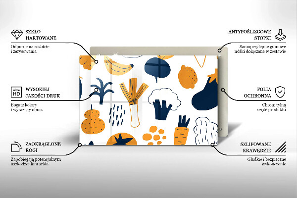 Osłona na płytę indukcyjną Ilustracja jedzenie