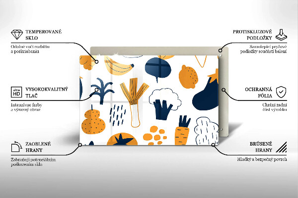 Osłona na płytę indukcyjną Ilustracja jedzenie