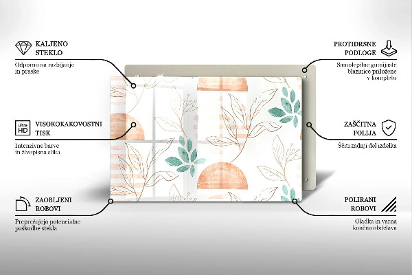 Osłona na płytę indukcyjną Boho wzór liście