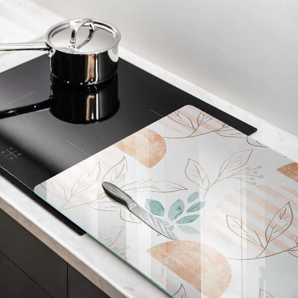 Osłona na płytę indukcyjną Boho wzór liście