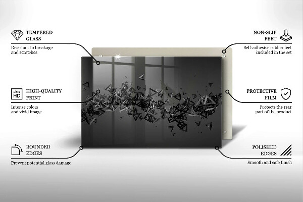 Osłona na płytę indukcyjną Abstrakcja kształty 3D