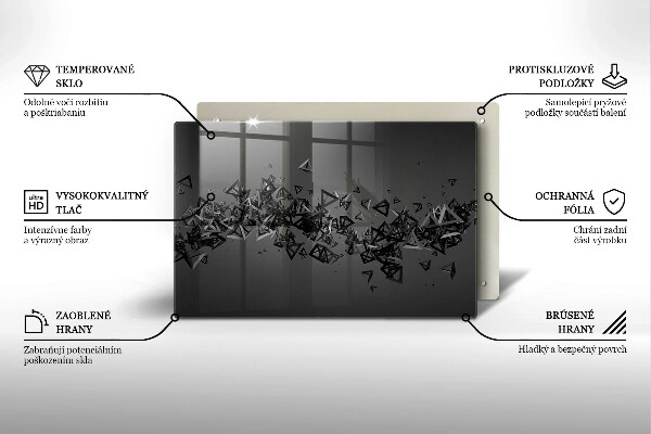 Osłona na płytę indukcyjną Abstrakcja kształty 3D