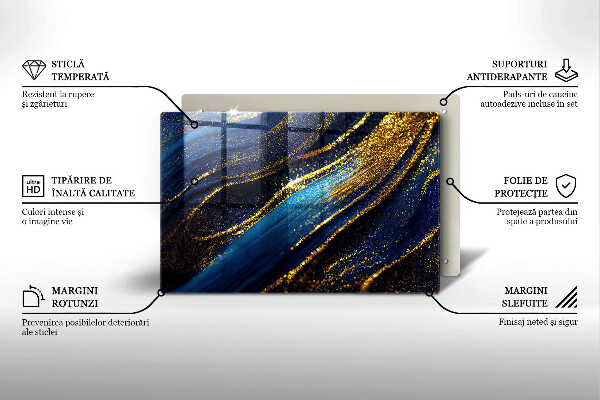 Osłona płyty indukcyjnej Granatowa abstrakcja