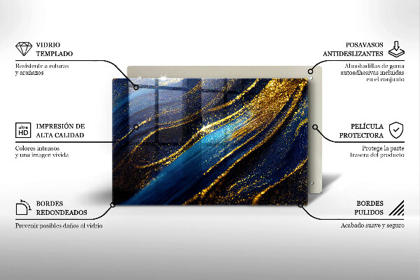 Osłona płyty indukcyjnej Granatowa abstrakcja