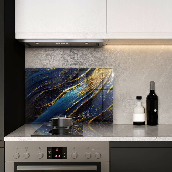 Osłona płyty indukcyjnej Granatowa abstrakcja