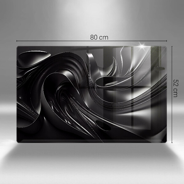 Osłona płyty indukcyjnej Abstrakcja czarna masa