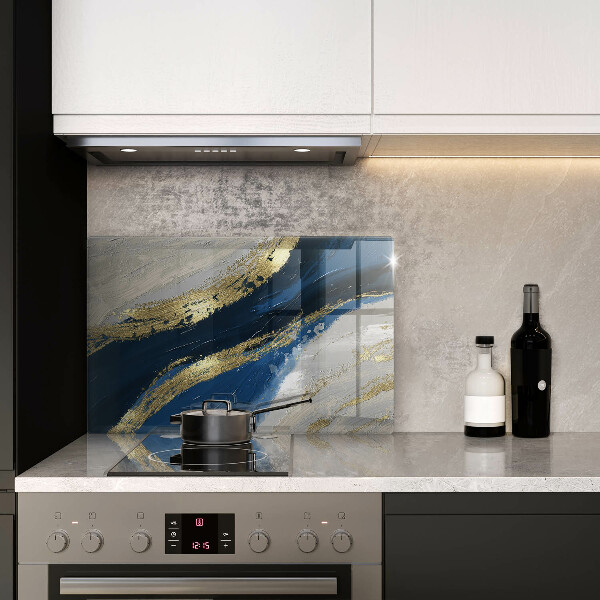 Osłona płyty indukcyjnej Tekstura ze złotem