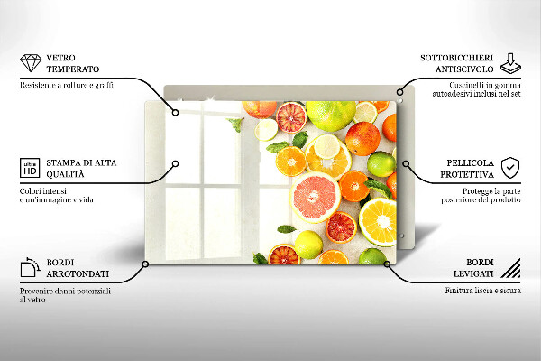 Osłona płyty indukcyjnej Owoce cytrusy