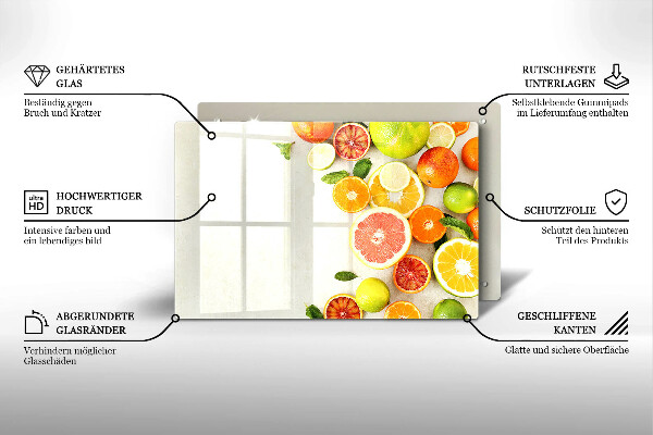 Osłona płyty indukcyjnej Owoce cytrusy