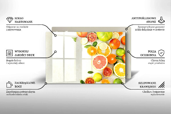 Osłona płyty indukcyjnej Owoce cytrusy