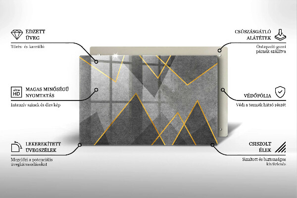 Osłona płyty indukcyjnej Ostre kształty