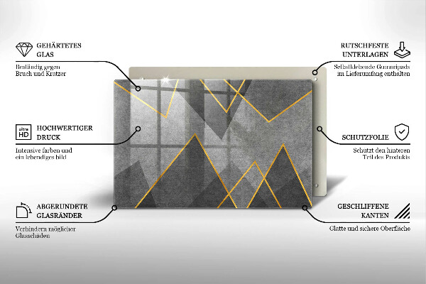 Osłona płyty indukcyjnej Ostre kształty