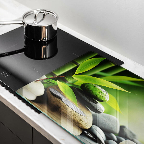 Osłona płyty indukcyjnej Zen bambus kamienie