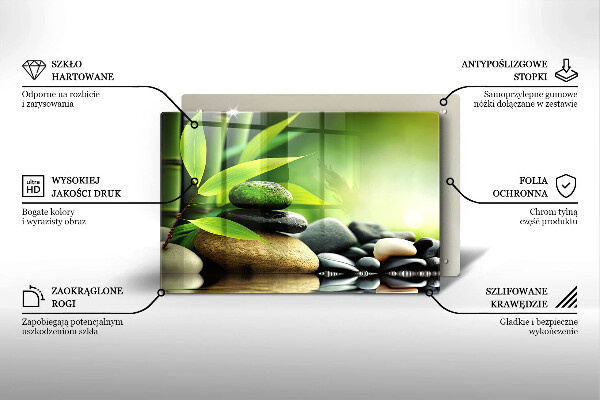 Osłona płyty indukcyjnej Zen bambus kamienie