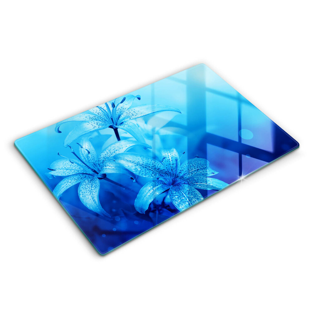Osłona płyty indukcyjnej Błękitne kwiaty