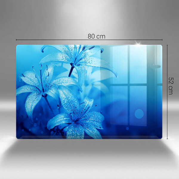 Osłona płyty indukcyjnej Błękitne kwiaty