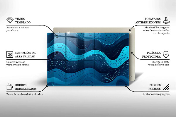 Osłona płyty indukcyjnej Abstrakcyjne fale