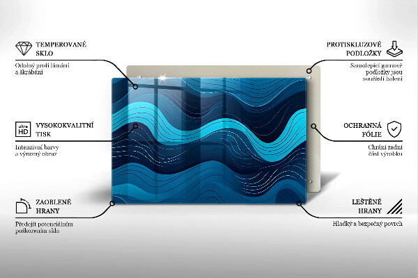 Osłona płyty indukcyjnej Abstrakcyjne fale