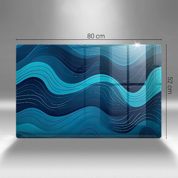 Osłona płyty indukcyjnej Abstrakcyjne fale