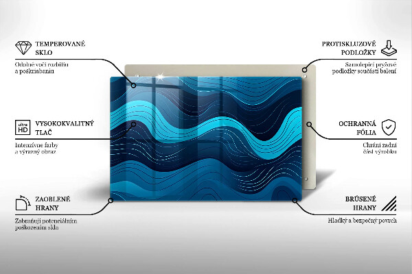 Osłona płyty indukcyjnej Abstrakcyjne fale
