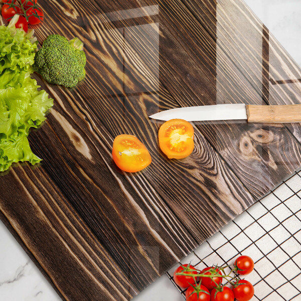 Osłona płyty indukcyjnej Tekstura drewno