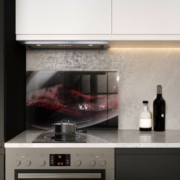 Osłona płyty indukcyjnej Czerwone wino kieliszek