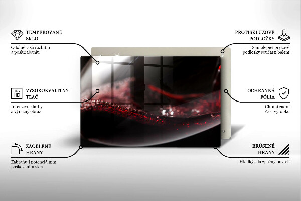 Osłona płyty indukcyjnej Czerwone wino kieliszek