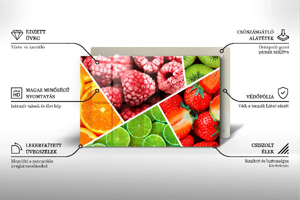 Osłona płyty indukcyjnej Kolorowe owoce
