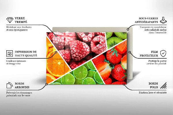 Osłona płyty indukcyjnej Kolorowe owoce