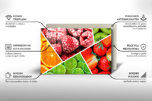 Osłona płyty indukcyjnej Kolorowe owoce