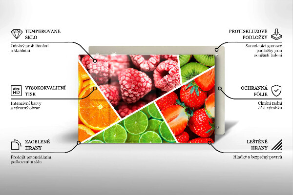 Osłona płyty indukcyjnej Kolorowe owoce