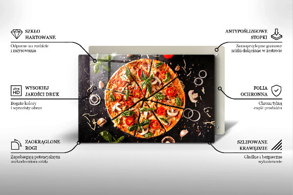 Osłona płyty indukcyjnej Pizza z pieczarkami