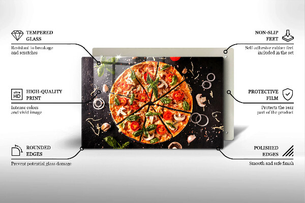 Osłona płyty indukcyjnej Pizza z pieczarkami