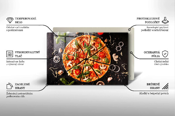 Osłona płyty indukcyjnej Pizza z pieczarkami