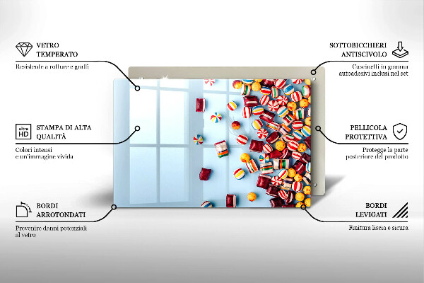 Osłona płyty indukcyjnej Kolorowe cukierki
