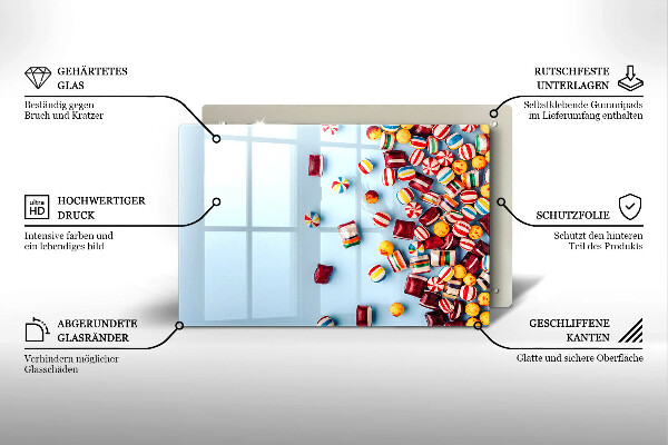 Osłona płyty indukcyjnej Kolorowe cukierki