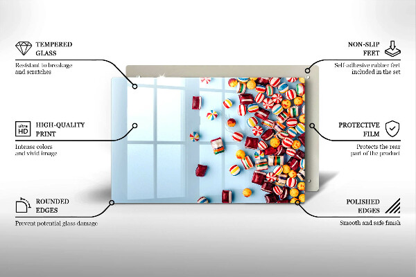 Osłona płyty indukcyjnej Kolorowe cukierki