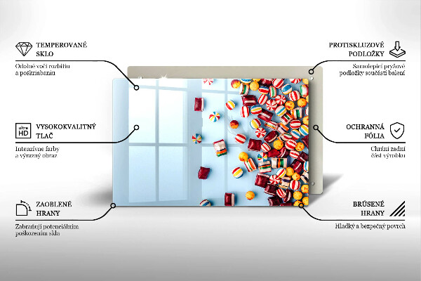 Osłona płyty indukcyjnej Kolorowe cukierki