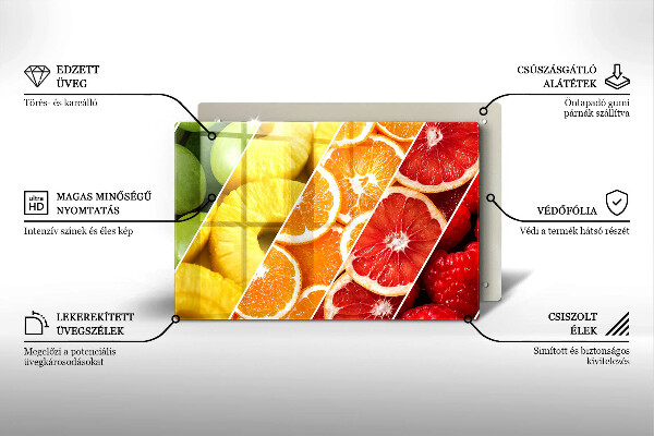 Osłona płyty indukcyjnej Kolorowe owoce