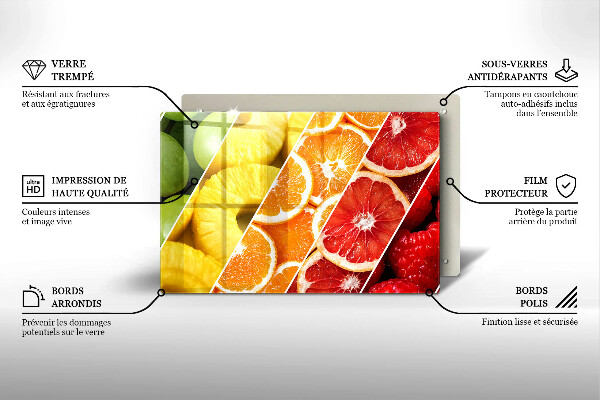 Osłona płyty indukcyjnej Kolorowe owoce