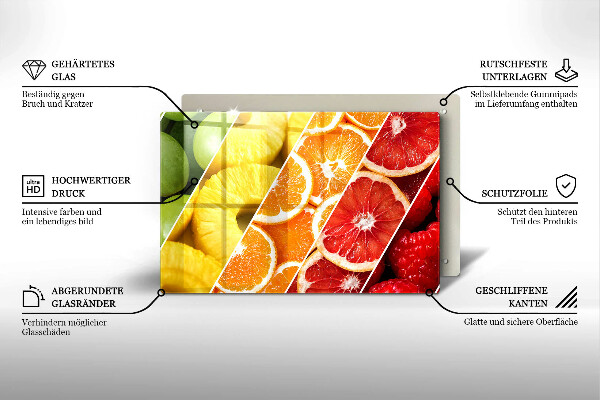 Osłona płyty indukcyjnej Kolorowe owoce