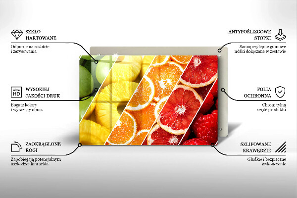 Osłona płyty indukcyjnej Kolorowe owoce