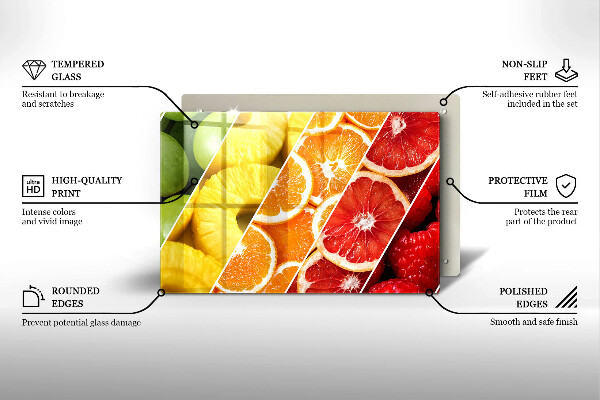 Osłona płyty indukcyjnej Kolorowe owoce