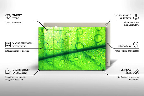 Osłona płyty indukcyjnej Zbliżenie liścia