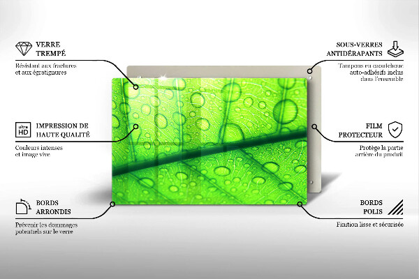 Osłona płyty indukcyjnej Zbliżenie liścia