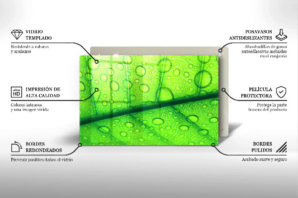 Osłona płyty indukcyjnej Zbliżenie liścia